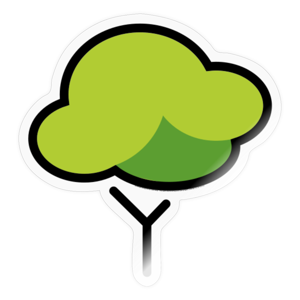 Deciduous Tree Moji Sticker - Emoji.Express - transparent glossy