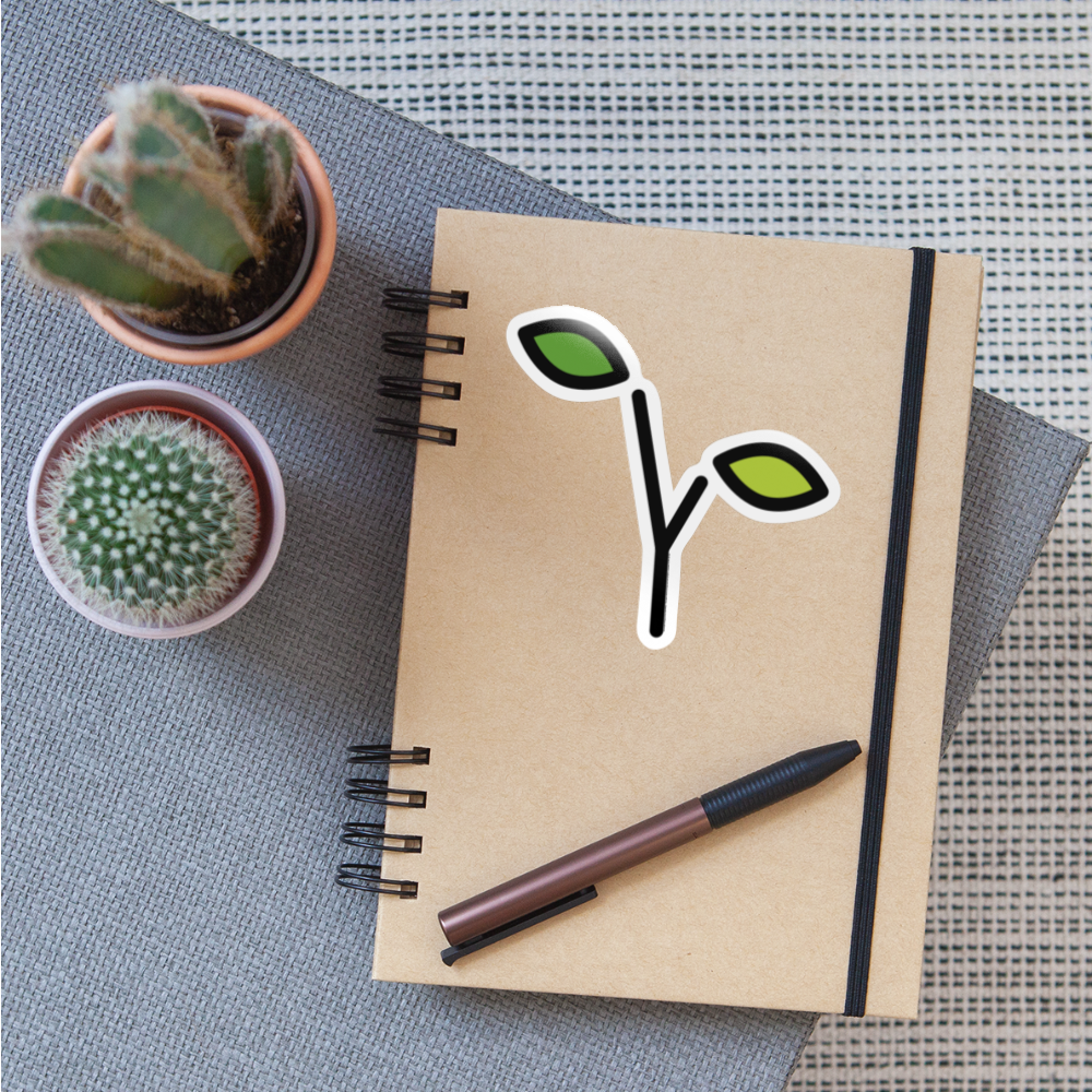 Seedling Moji Sticker - Emoji.Express - white glossy