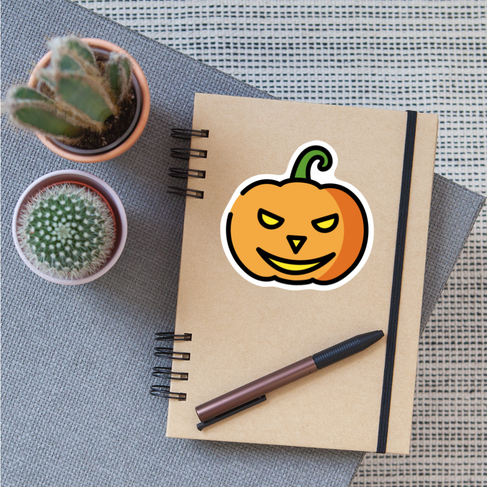 Jack-o-Lantern Moji Sticker - Emoji.Express - white matte