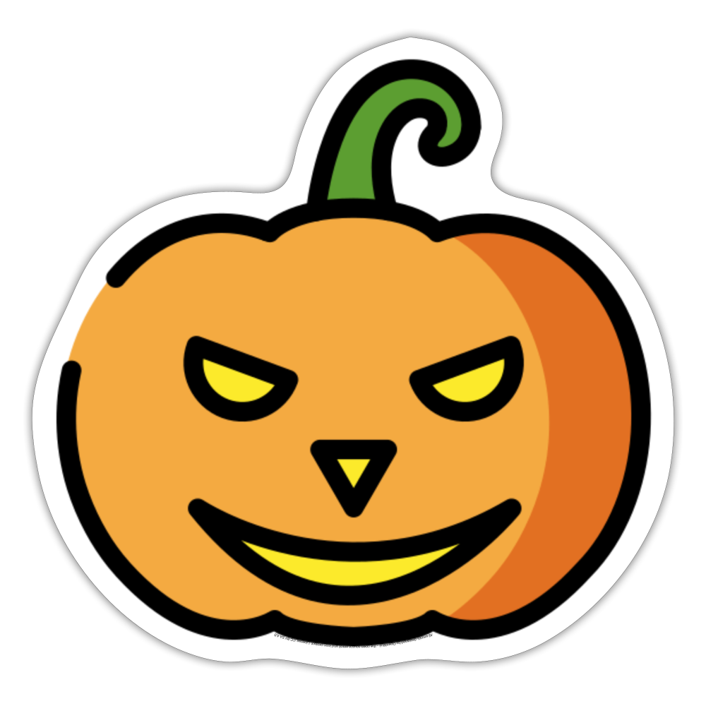 Jack-o-Lantern Moji Sticker - Emoji.Express - white matte