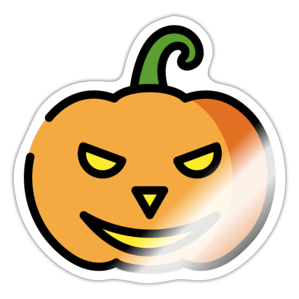 Jack-o-Lantern Moji Sticker - Emoji.Express - white glossy
