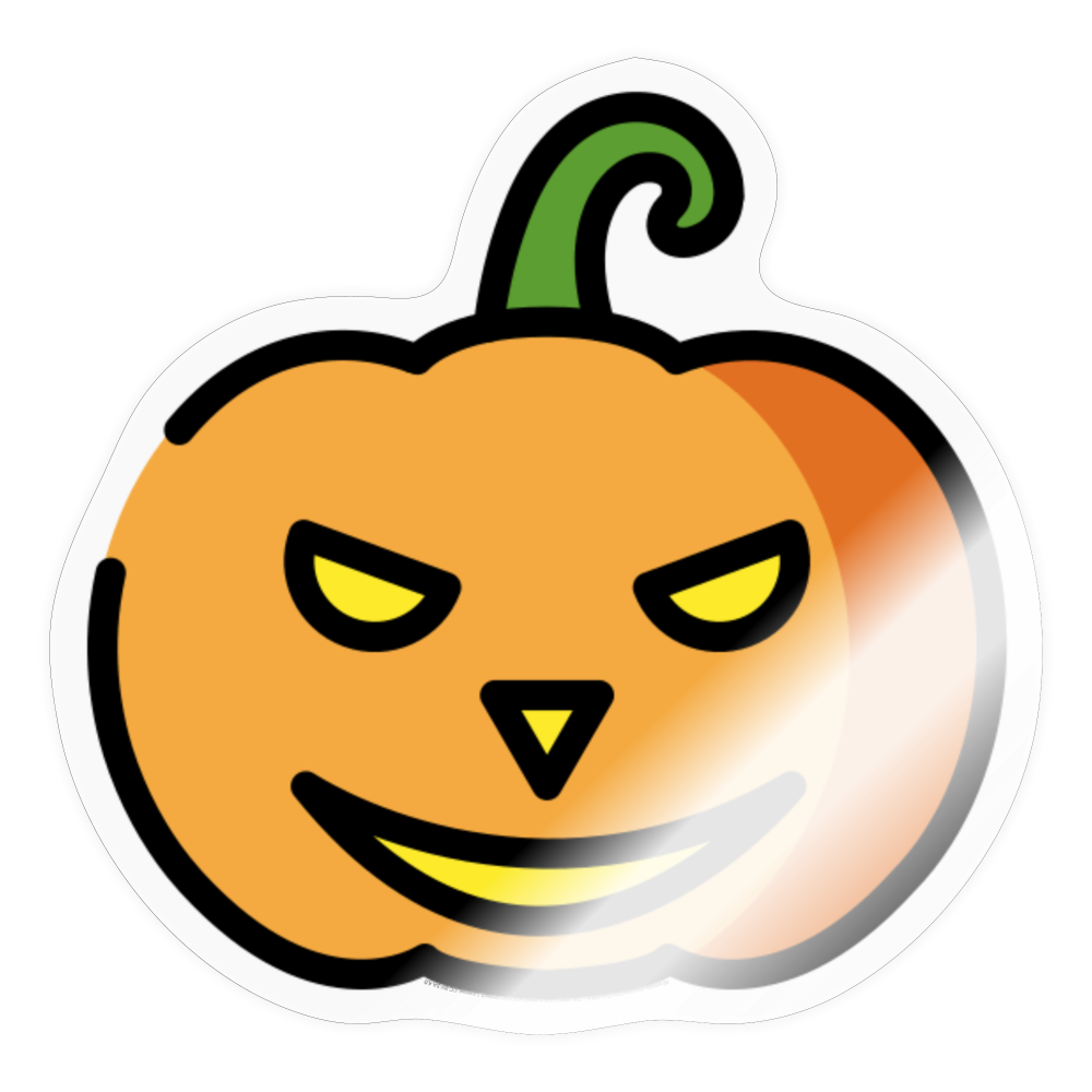 Jack-o-Lantern Moji Sticker - Emoji.Express - transparent glossy
