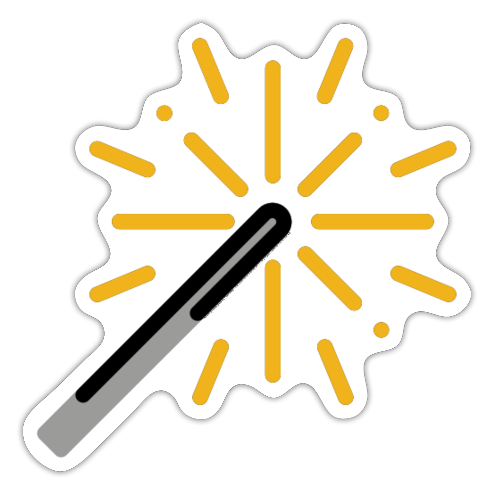 Sparkler Moji Sticker - Emoji.Express - white matte