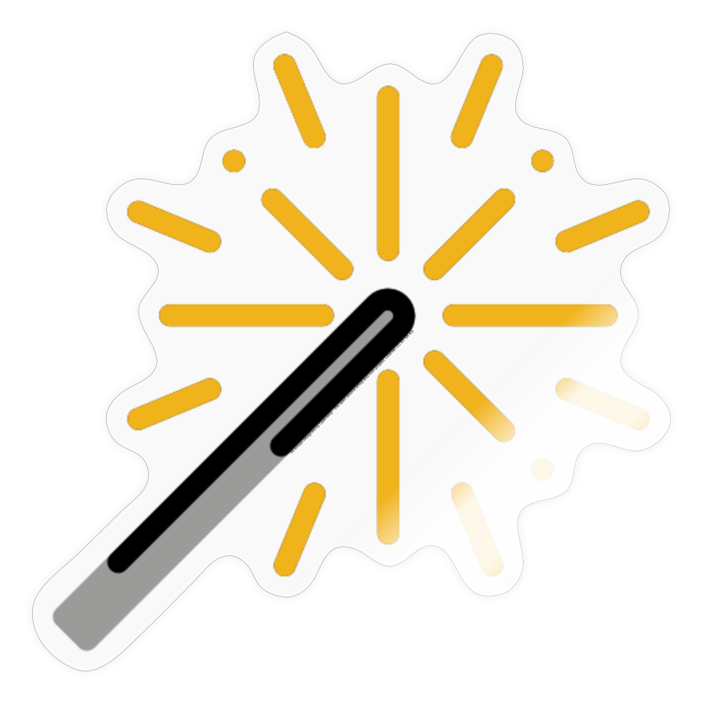 Sparkler Moji Sticker - Emoji.Express - transparent glossy