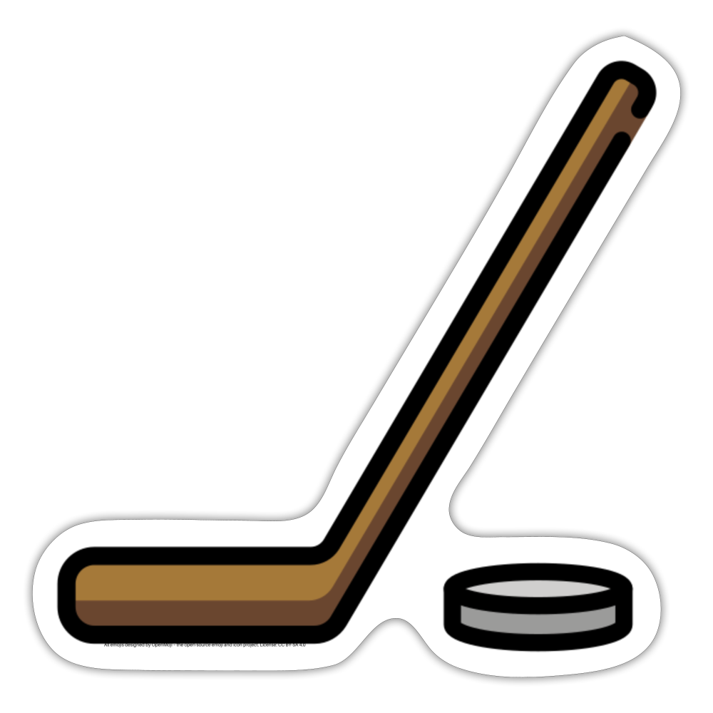 Ice Hockey Moji Sticker - Emoji.Express - white matte