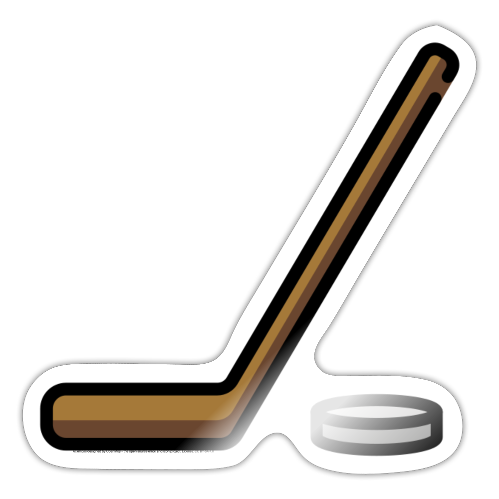 Ice Hockey Moji Sticker - Emoji.Express - white glossy