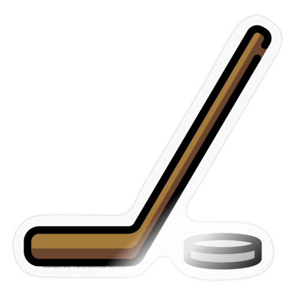 Ice Hockey Moji Sticker - Emoji.Express - transparent glossy