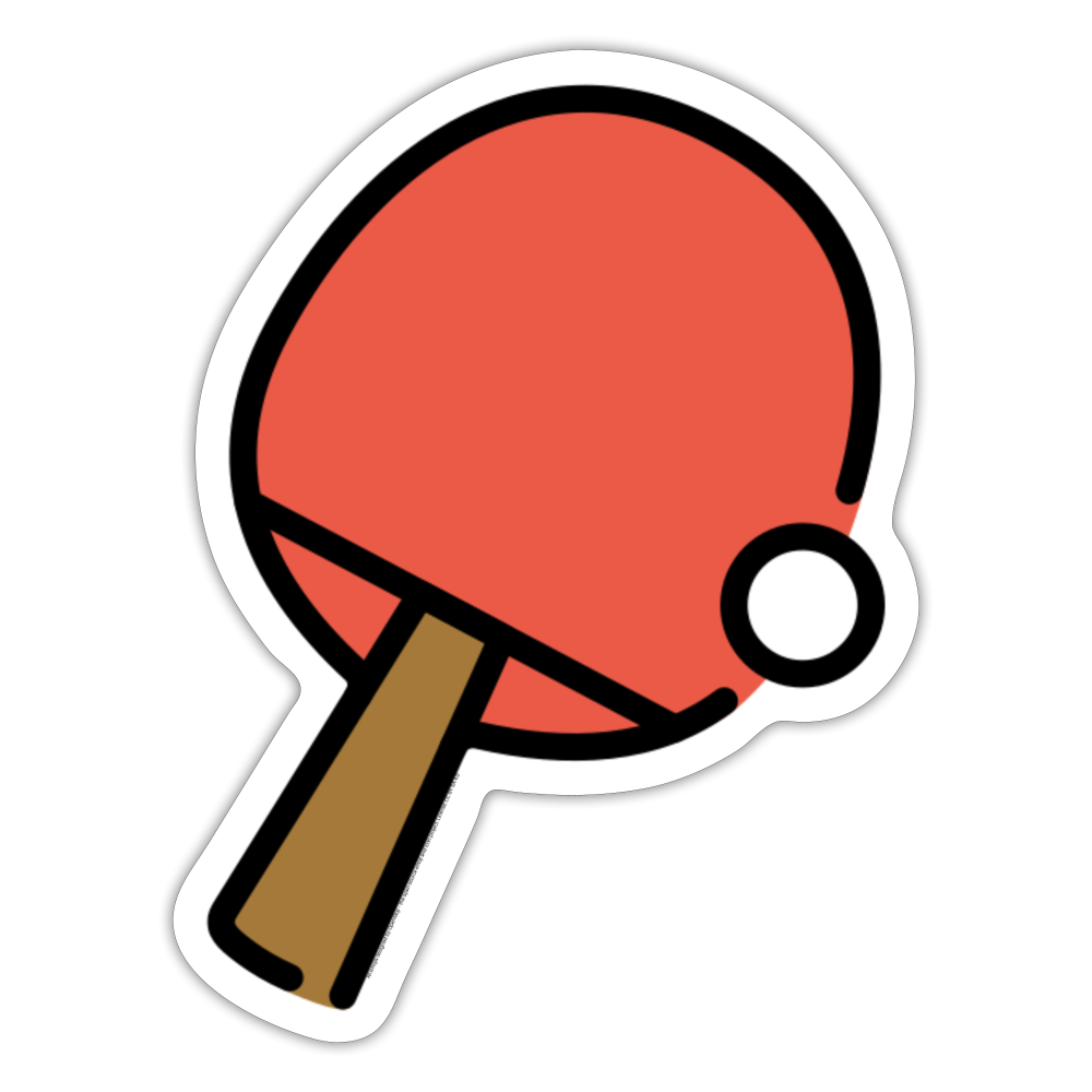 Ping Pong Moji Sticker - Emoji.Express - white matte