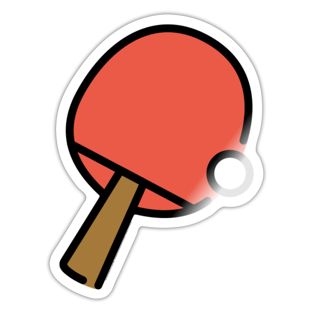 Ping Pong Moji Sticker - Emoji.Express - white glossy