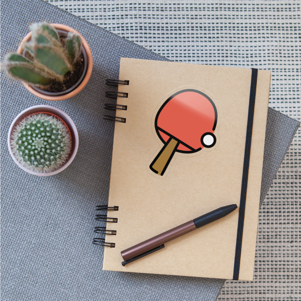 Ping Pong Moji Sticker - Emoji.Express - transparent glossy