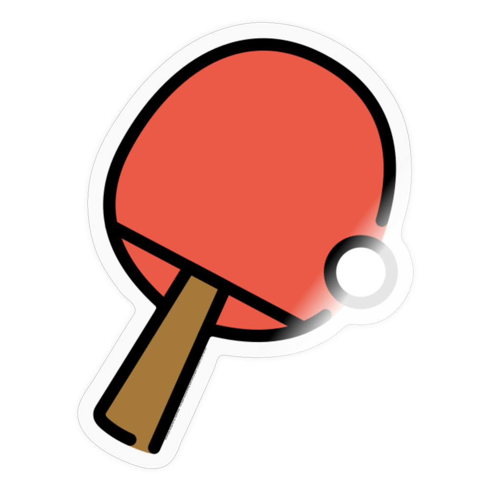 Ping Pong Moji Sticker - Emoji.Express - transparent glossy