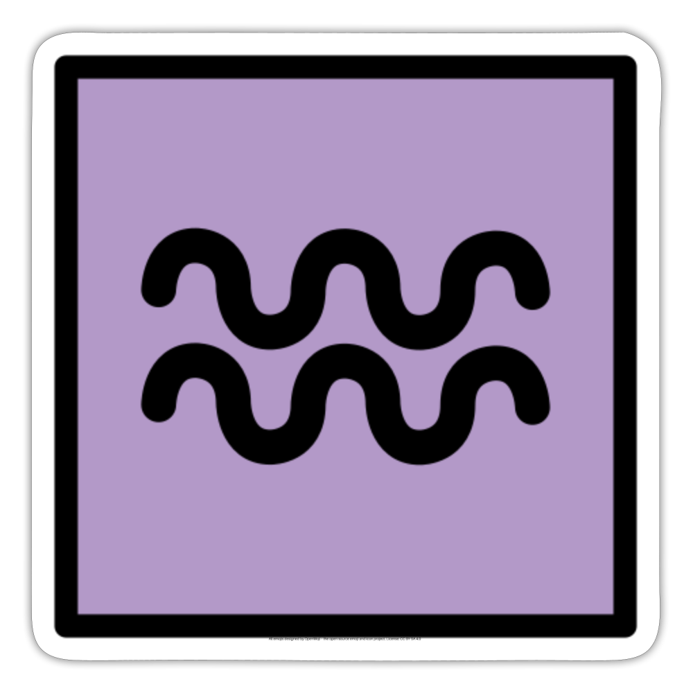 Aquarius Zodiac Moji Sticker - Emoji.Express - white matte
