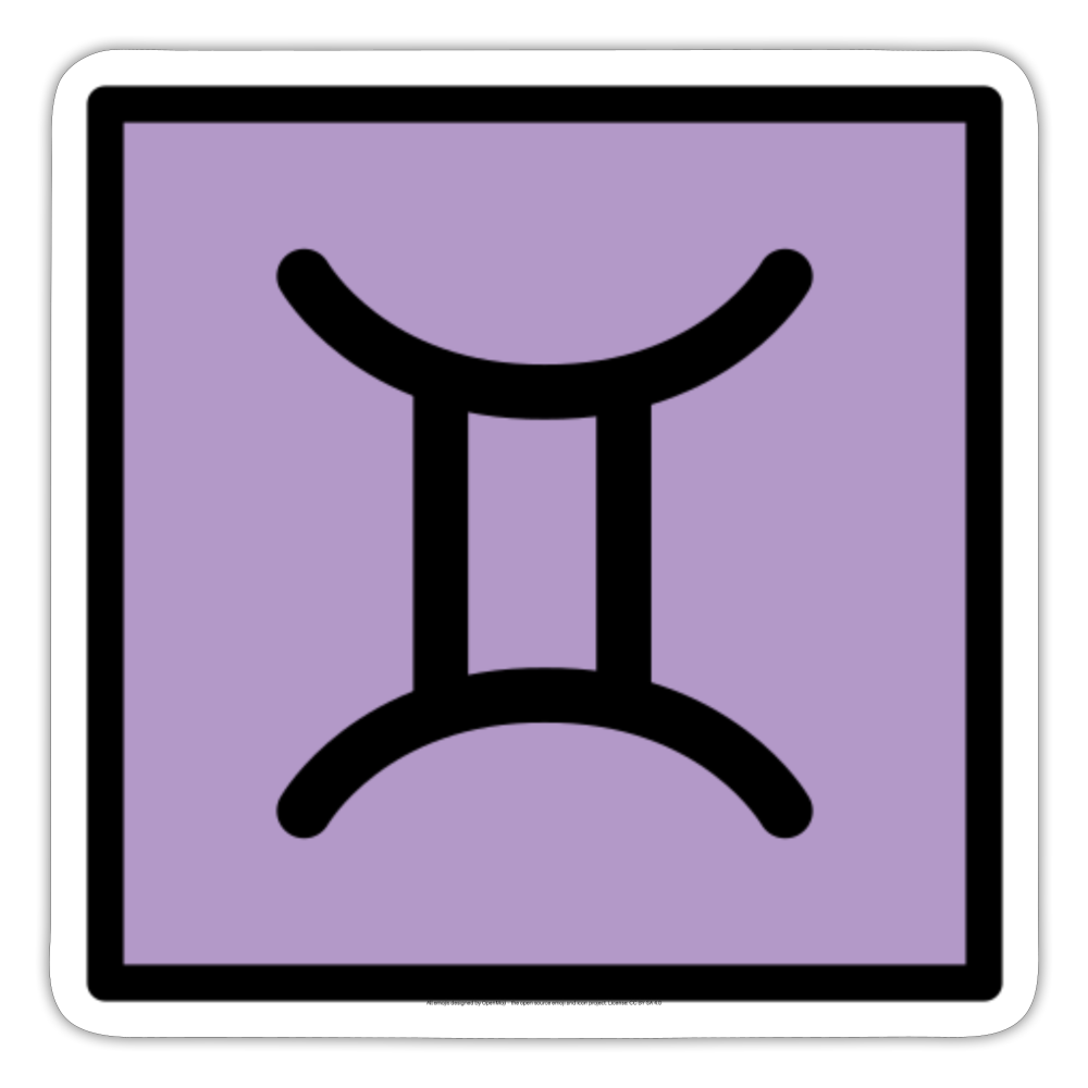 Gemini Zodiac Moji Sticker - Emoji.Express - white matte