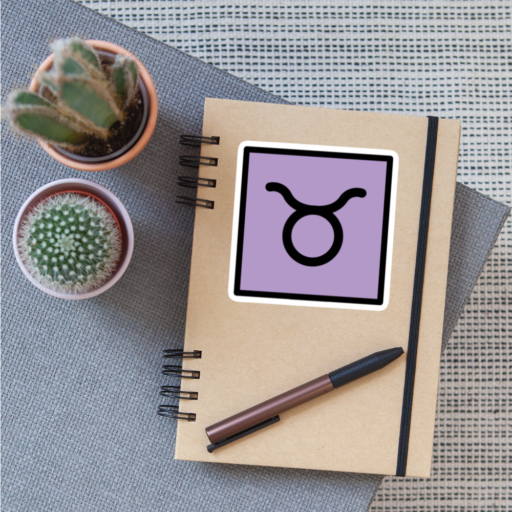 Taurus Zodiac Moji Sticker - Emoji.Express - white matte