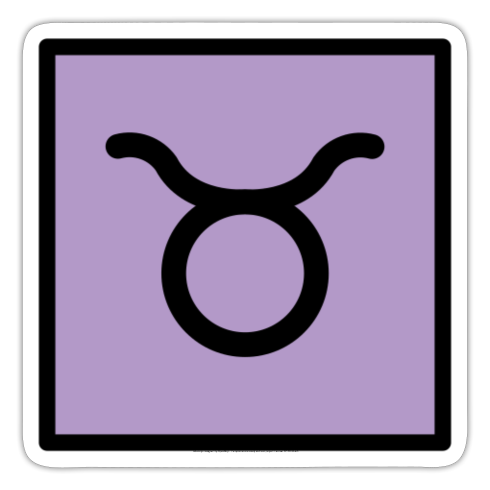 Taurus Zodiac Moji Sticker - Emoji.Express - white matte