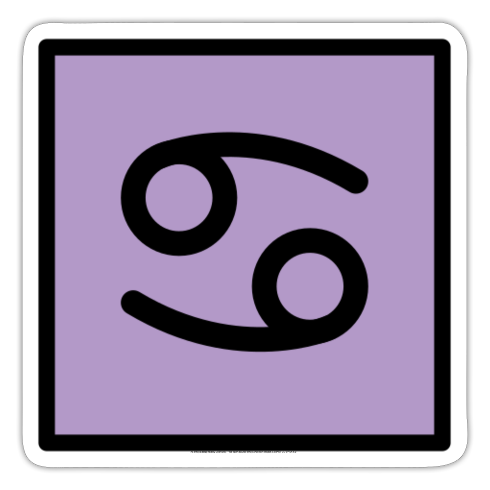 Cancer Zodiac Moji Sticker - Emoji.Express - white matte