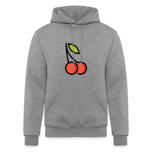 Cherries Moji Champion Unisex Powerblend Hoodie - Emoji.Express - heather gray