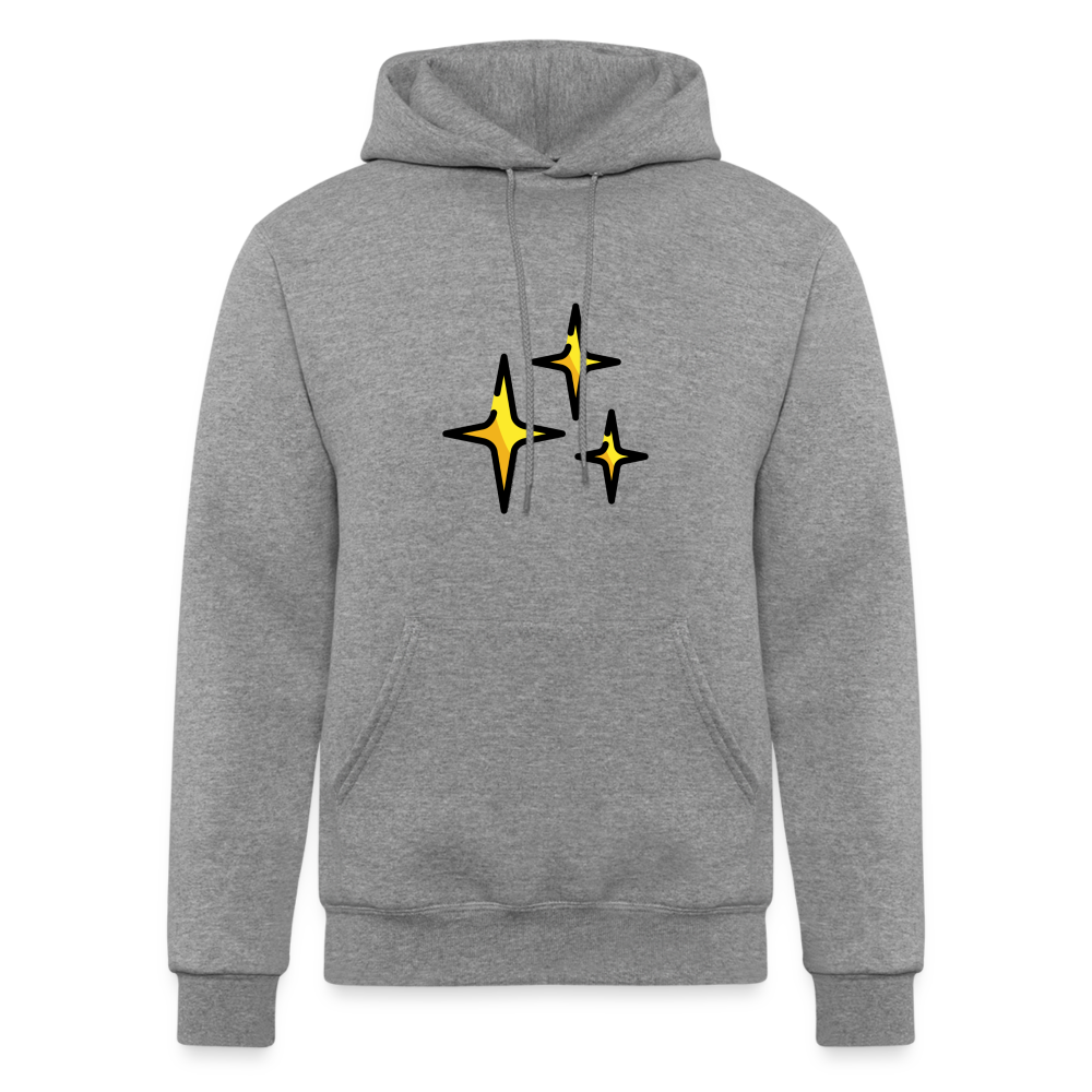 Sparkles Moji Champion Unisex Powerblend Hoodie - Emoji.Express - heather gray