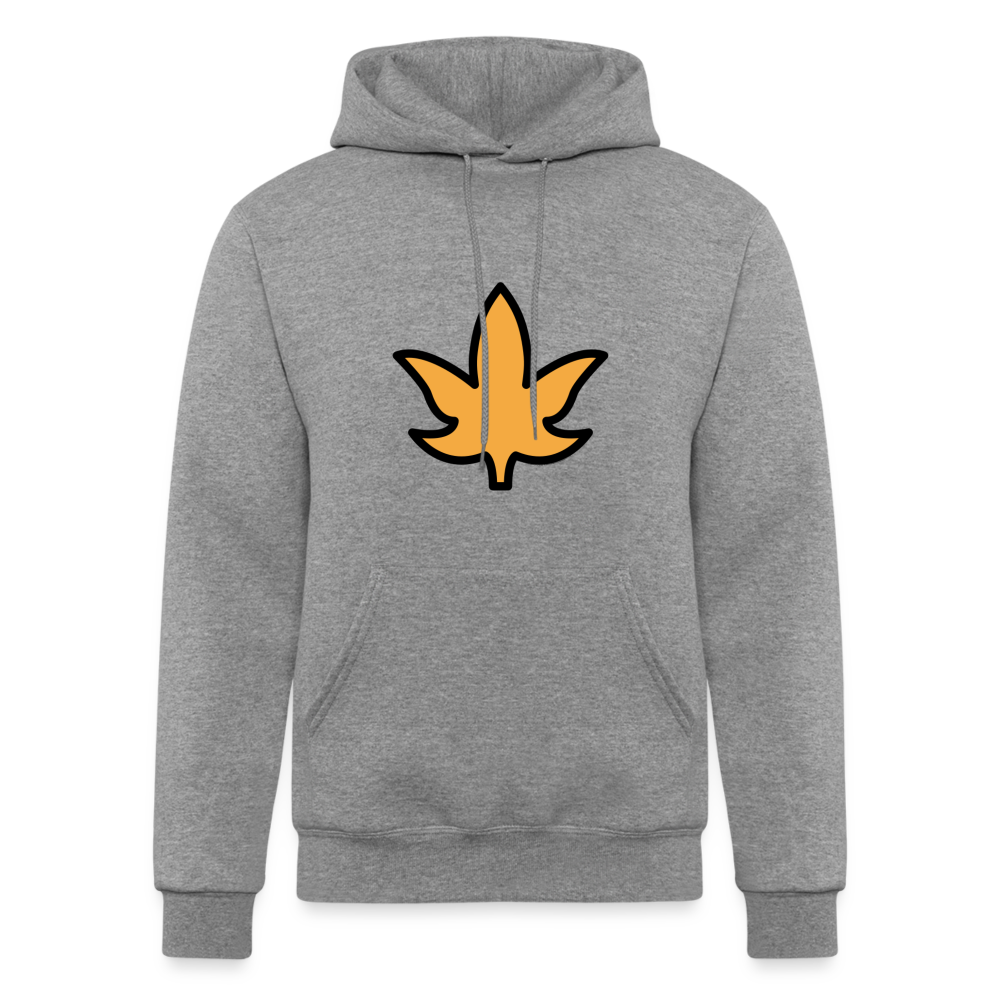 Maple Leaf Moji Champion Unisex Powerblend Hoodie - Emoji.Express - heather gray