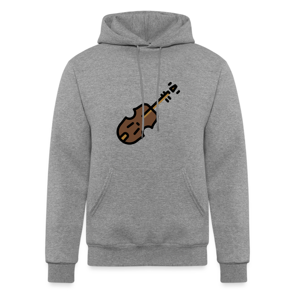 Violin Moji Champion Unisex Powerblend Hoodie - Emoji.Express - heather gray