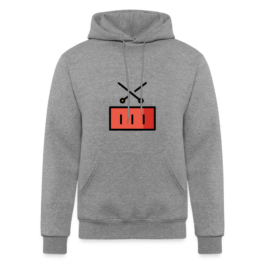 Drum Moji Champion Unisex Powerblend Hoodie - Emoji.Express - heather gray