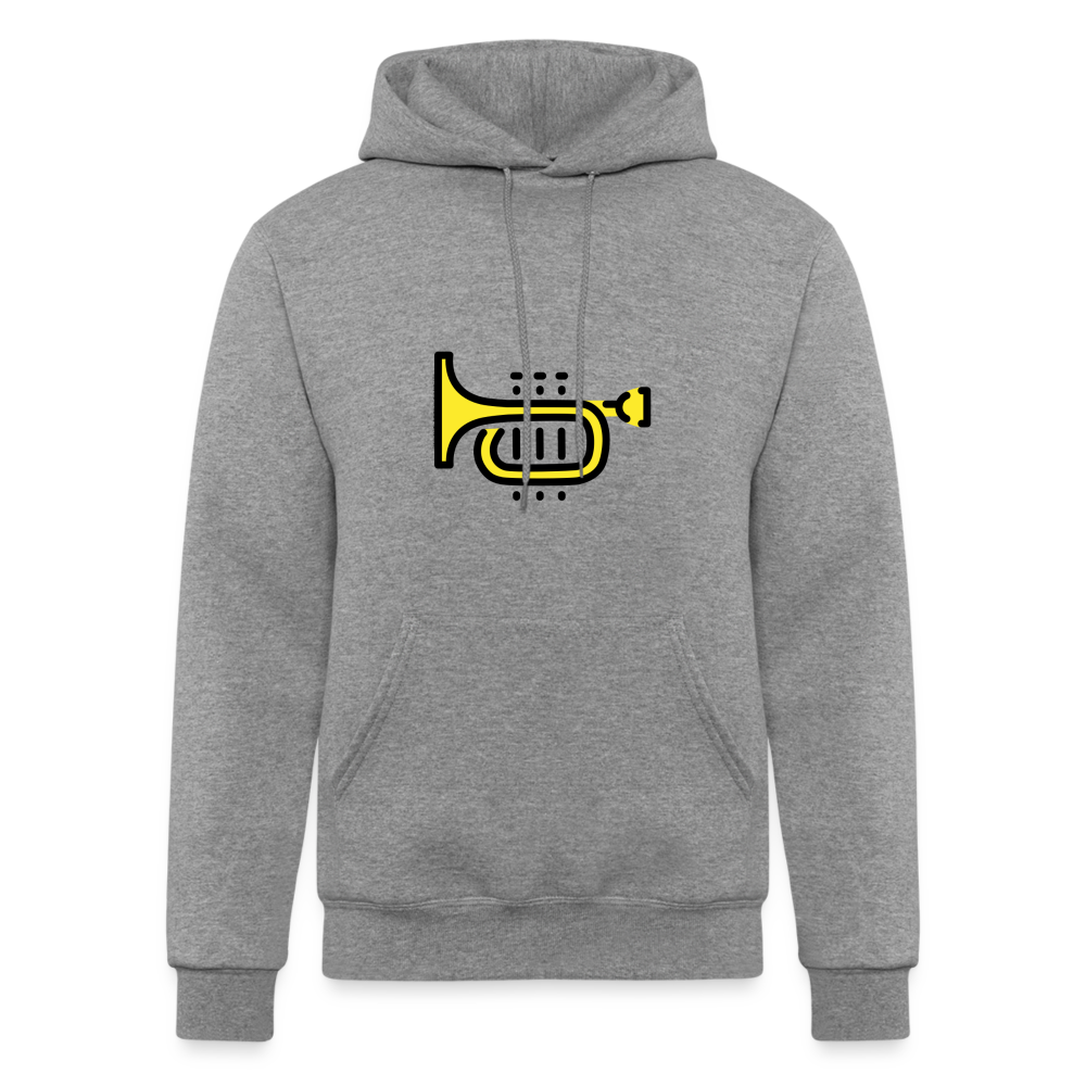 Trumpet Moji Champion Unisex Powerblend Hoodie - Emoji.Express - heather gray