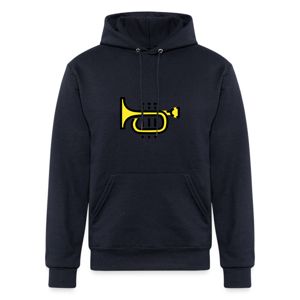 Trumpet Moji Champion Unisex Powerblend Hoodie - Emoji.Express - navy