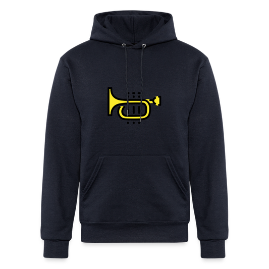 Trumpet Moji Champion Unisex Powerblend Hoodie - Emoji.Express - navy