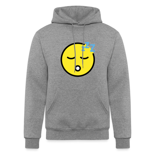 Sleeping Face Moji Champion Unisex Powerblend Hoodie - Emoji.Express - heather gray