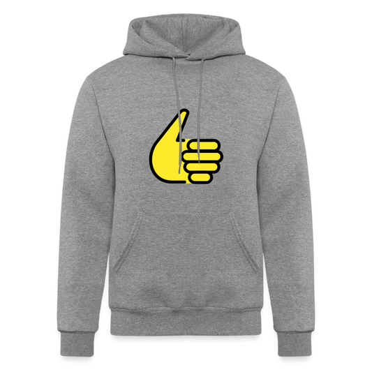 Thumbs Up Moji Champion Unisex Powerblend Hoodie - Emoji.Express - heather gray