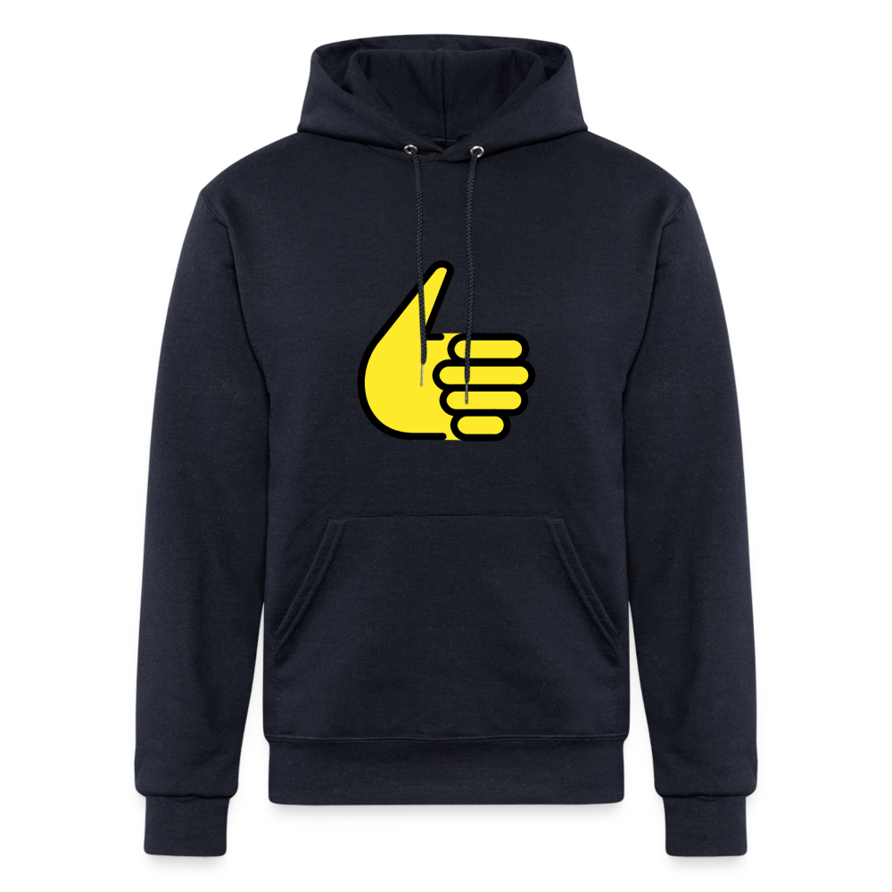 Thumbs Up Moji Champion Unisex Powerblend Hoodie - Emoji.Express - navy