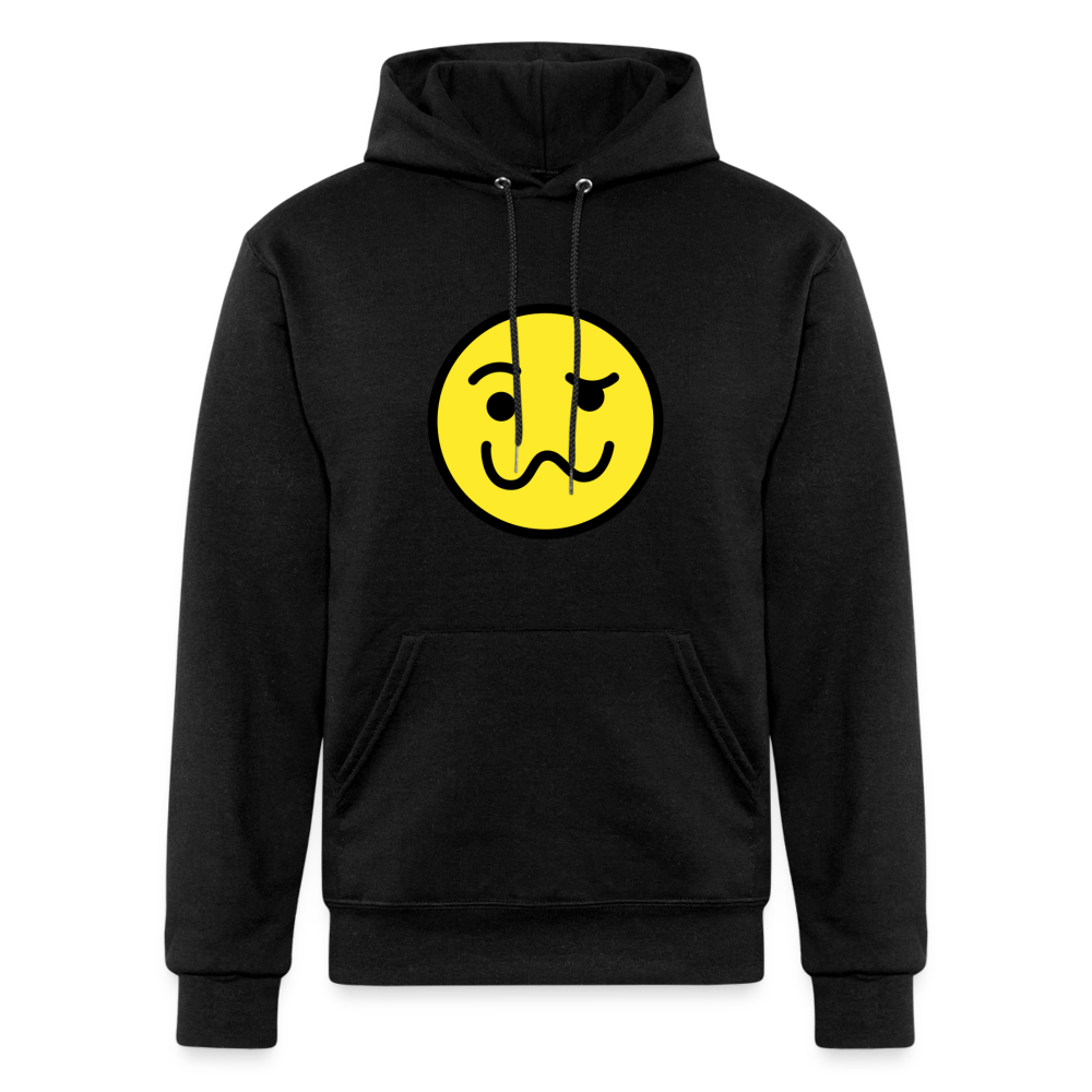 Woozy Face Moji Champion Unisex Powerblend Hoodie - Emoji.Express - black