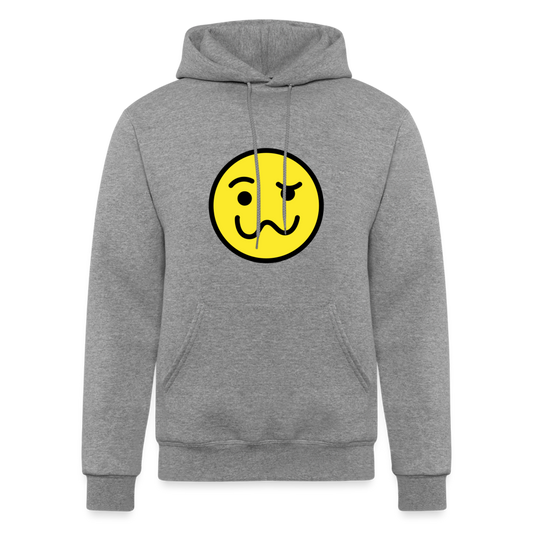 Woozy Face Moji Champion Unisex Powerblend Hoodie - Emoji.Express - heather gray