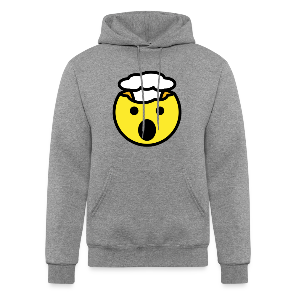 Exploding Head Moji Champion Unisex Powerblend Hoodie - Emoji.Express - heather gray