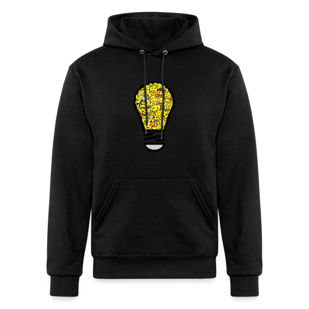 Crowdsourced Moji Champion Unisex Powerblend Hoodie - Emoji.Express - black