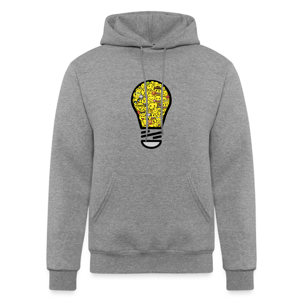 Crowdsourced Moji Champion Unisex Powerblend Hoodie - Emoji.Express - heather gray