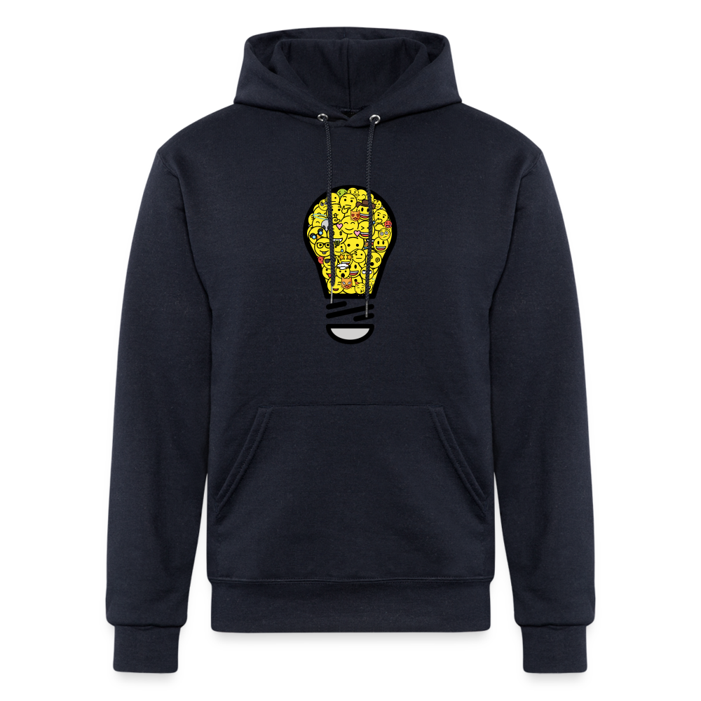 Crowdsourced Moji Champion Unisex Powerblend Hoodie - Emoji.Express - navy