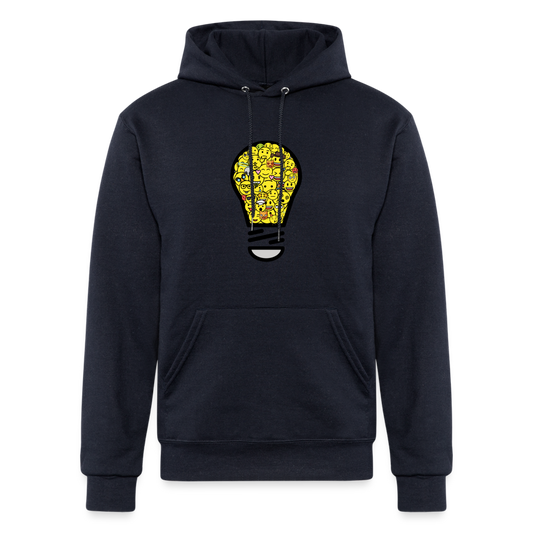 Crowdsourced Moji Champion Unisex Powerblend Hoodie - Emoji.Express - navy