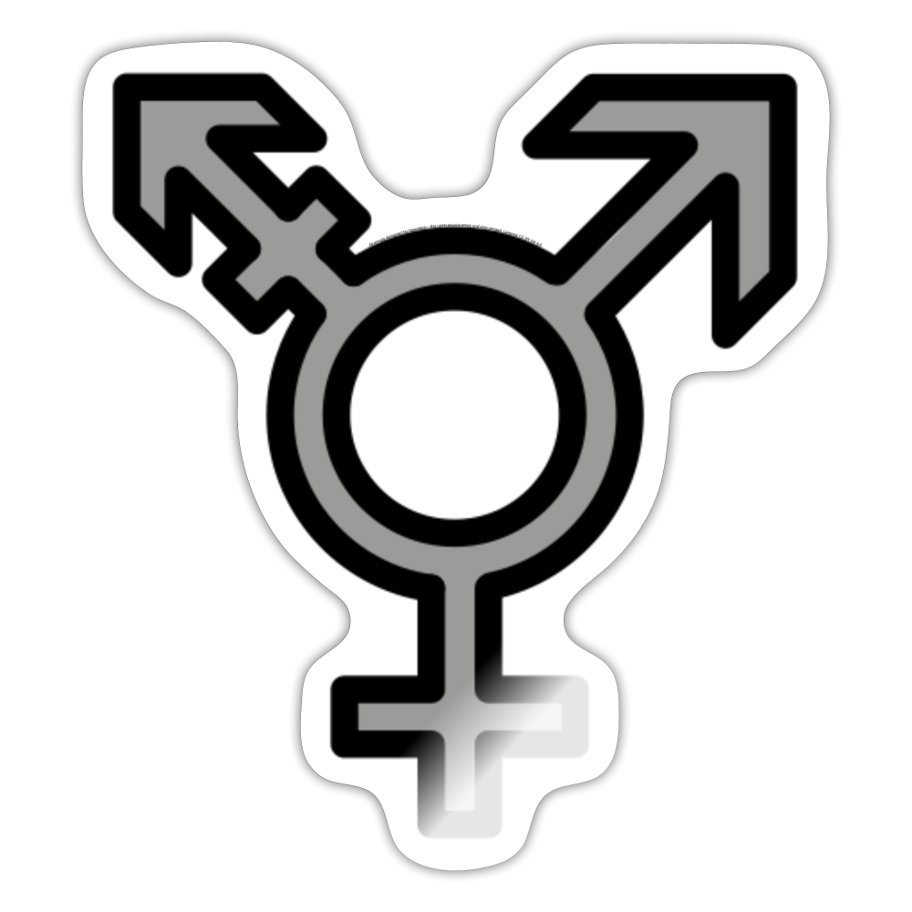 Transgender Moji Sticker - Emoji.Express - white glossy