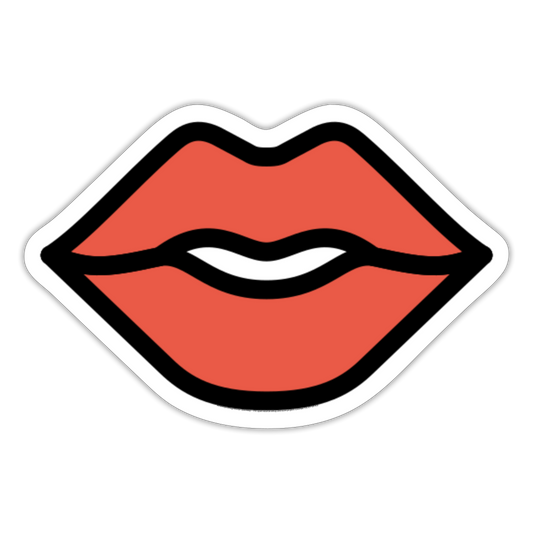 Mouth Moji Sticker - Emoji.Express - white matte