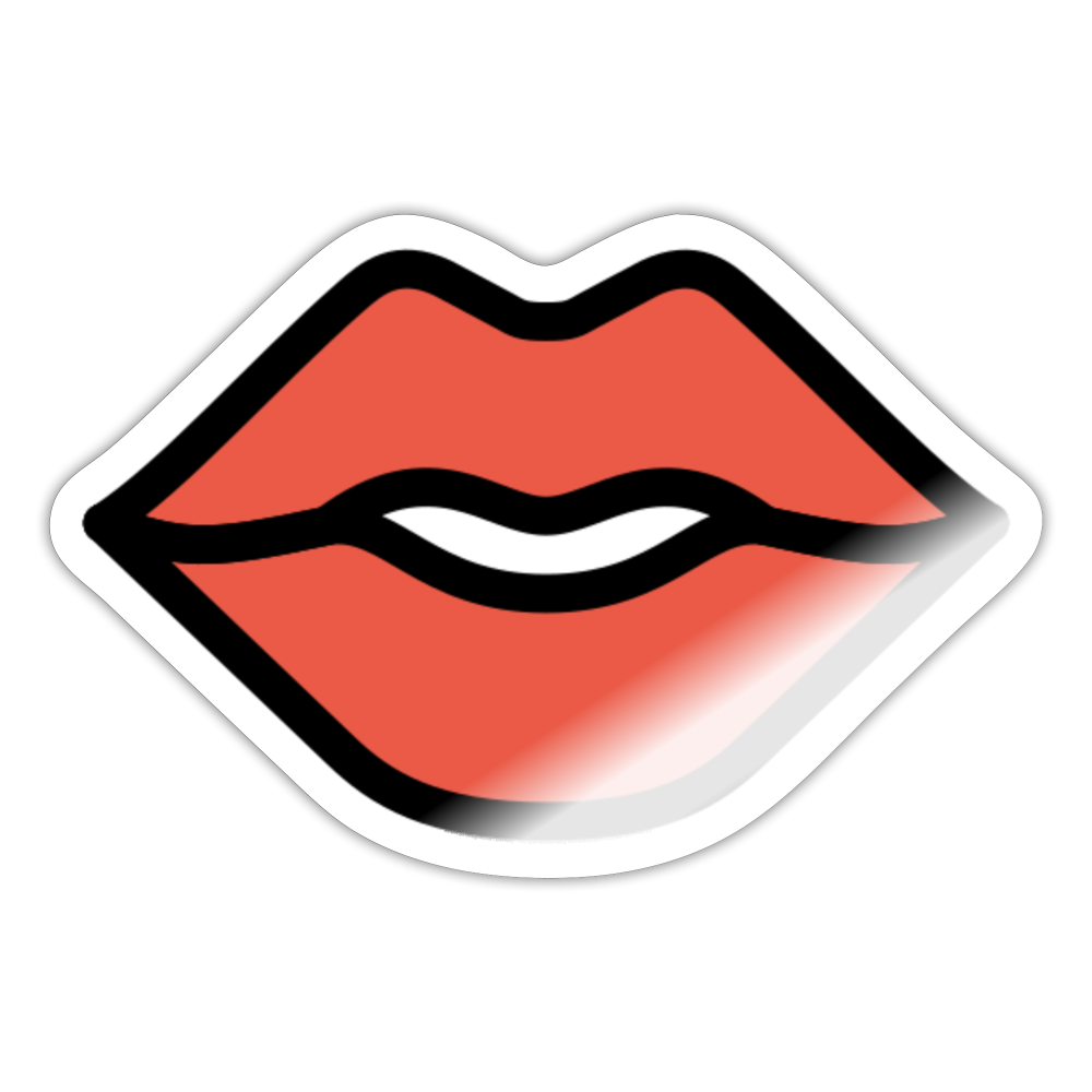 Mouth Moji Sticker - Emoji.Express - white glossy