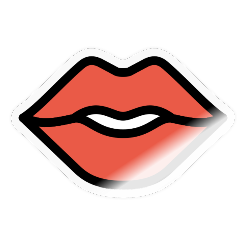Mouth Moji Sticker - Emoji.Express - transparent glossy
