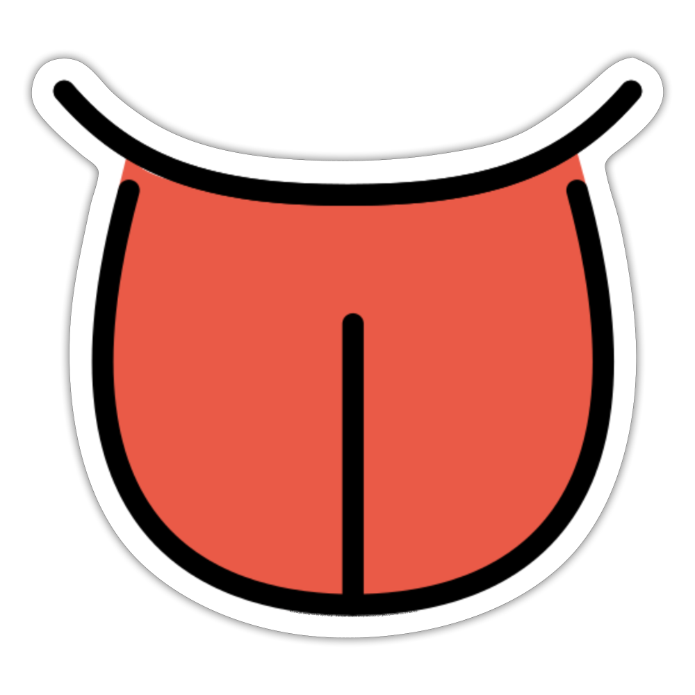 Tongue Moji Sticker - Emoji.Express - white matte