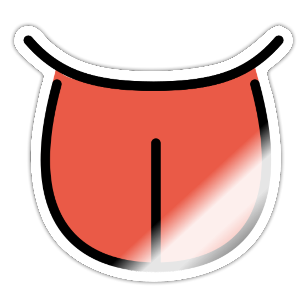 Tongue Moji Sticker - Emoji.Express - white glossy