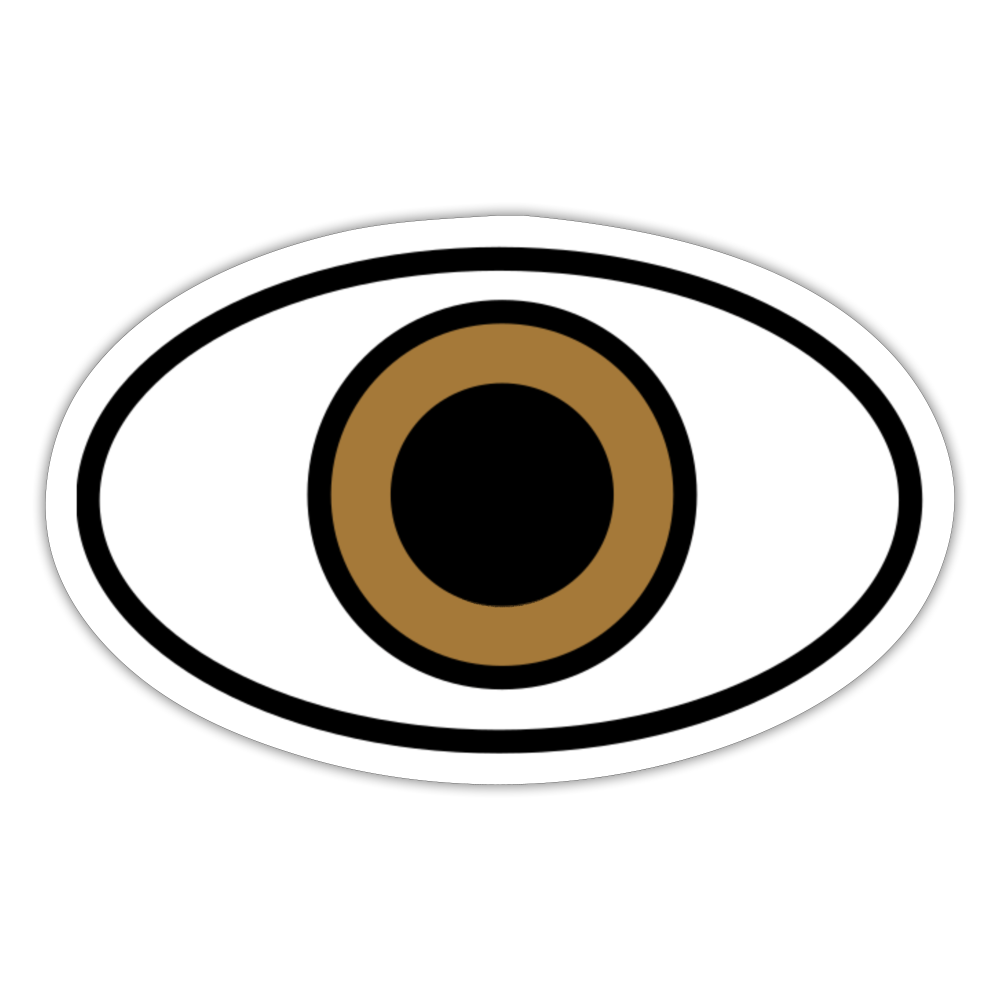 Eye Moji Sticker - Emoji.Express - white matte