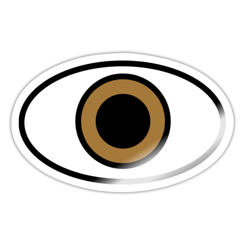 Eye Moji Sticker - Emoji.Express - white glossy