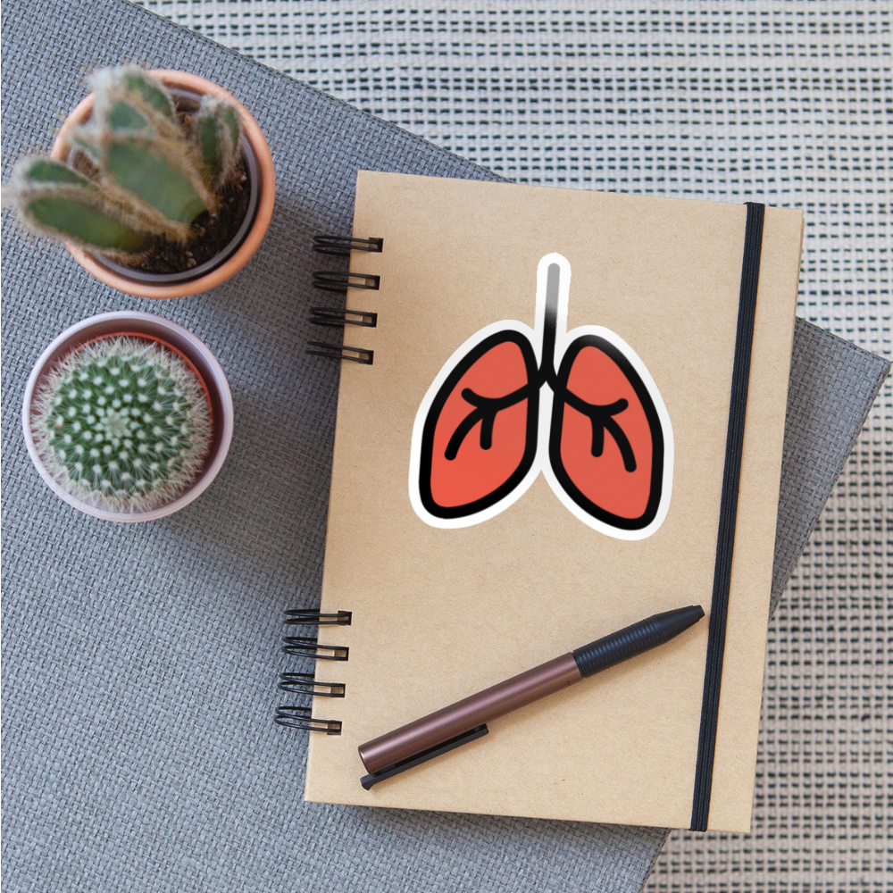 Lungs Moji Sticker - Emoji.Express - white glossy