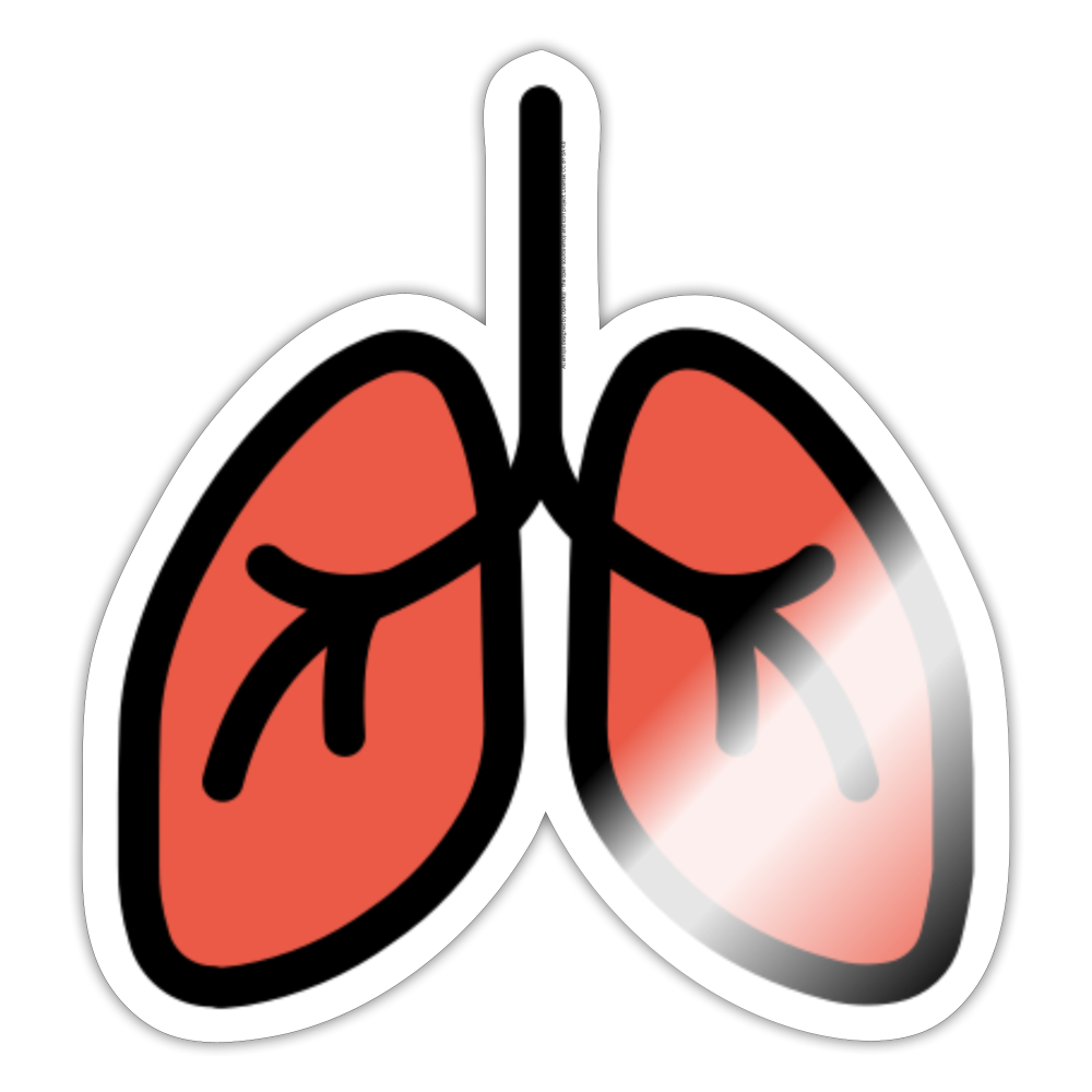 Lungs Moji Sticker - Emoji.Express - white glossy