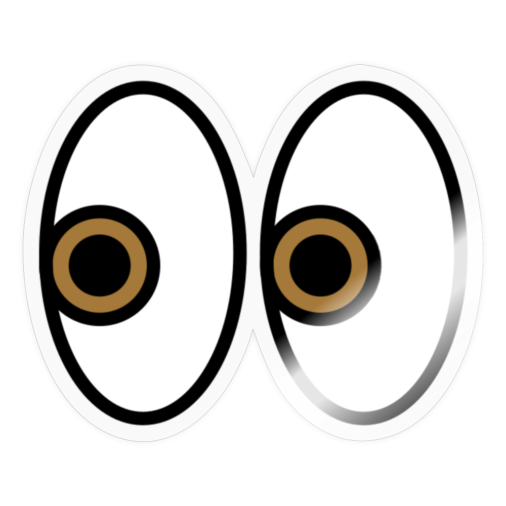 Eyes Moji Sticker - Emoji.Express - transparent glossy
