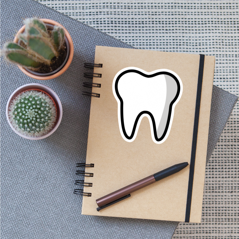 Tooth Moji Sticker - Emoji.Express - white matte